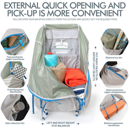 Hiking backpack large capacity