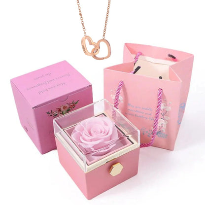 Rotating Rose Box Pendant