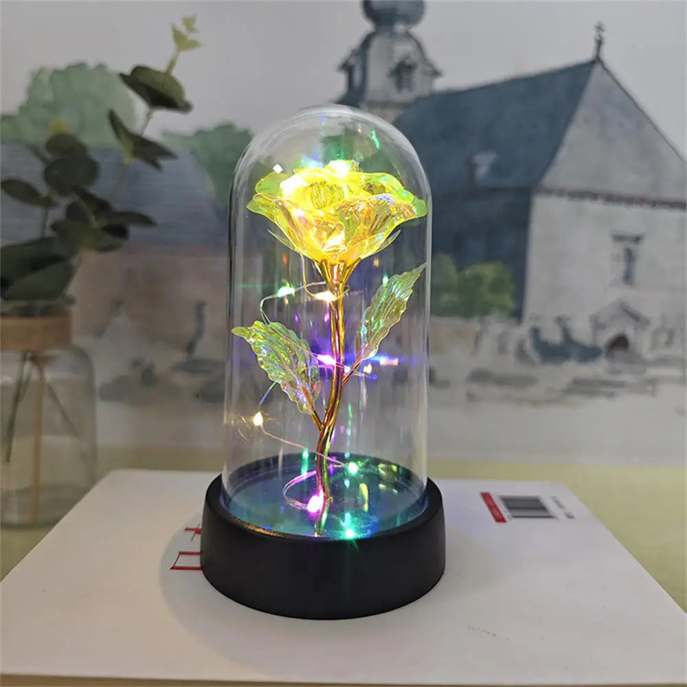 LED Galaxy Three Rose Artificial Flowers